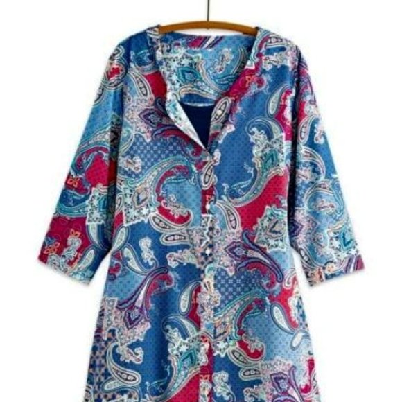 BLAIR Paisley Print Tunic - Misses Size Large - RETAIL = $30 - Picture 1 of 1